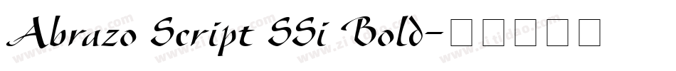 Abrazo Script SSi Bold字体转换